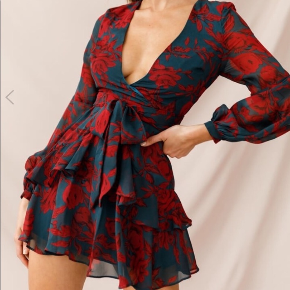 Layered Balloon Sleeve Dress